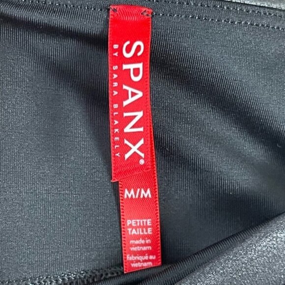 SPANX Faux Leather Leggings black size medium - Picture 9 of 14
